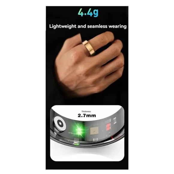 Smart Ring, Health Monitor, Heart Rate Sleep Monitor IP68 Waterproof Multi-Sport Modes — Smart Ring