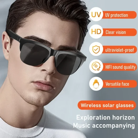 AI Translation Smart Glasses with Bluetooth Call Headset and UV Protection Sunglasses — Smart Glasses