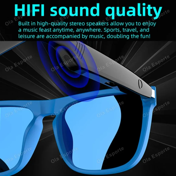 Bluetooth Smart Sunglasses with Voice Control and Music Headphones — Smart Glasses, Ola