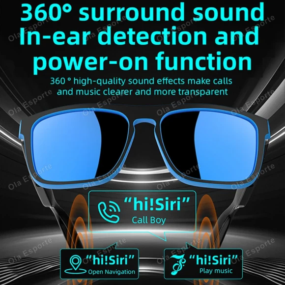 Bluetooth Smart Sunglasses with Voice Control and Music Headphones — Smart Glasses, Ola