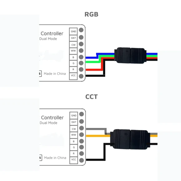 PWM RGBCCT Addressable Dual Mode Strip Controller — LED Strip Lights, IoTorero