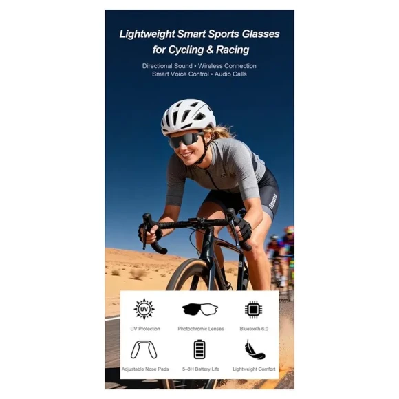 Smart Translation Glasses with Auto-Tint and Earbuds — Smart Glasses