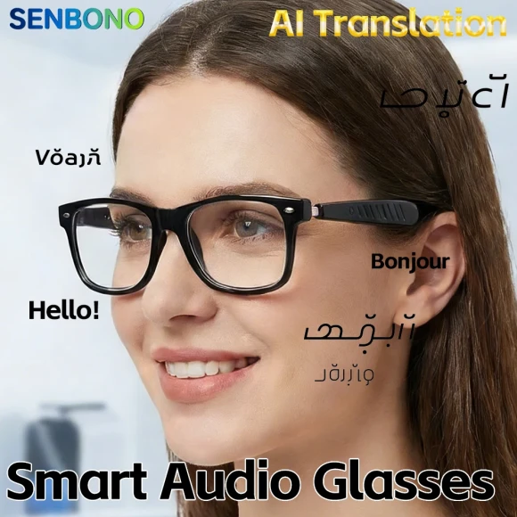 AI Translation Smart Audio Glasses — Translator Device, Senbono