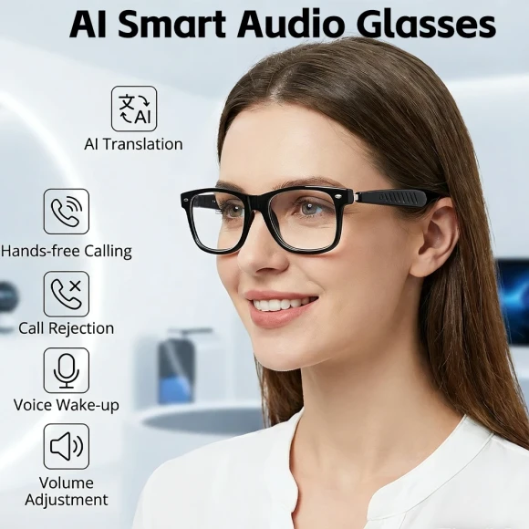 AI Translation Smart Audio Glasses — Translator Device, Senbono