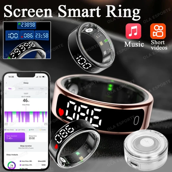 Smart Ring with LED Display and Health Monitoring — Smart Ring