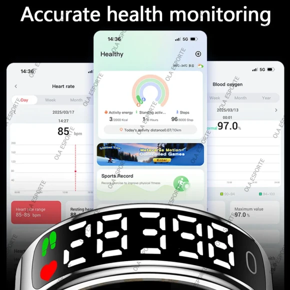 Smart Ring with LED Display and Health Monitoring — Smart Ring