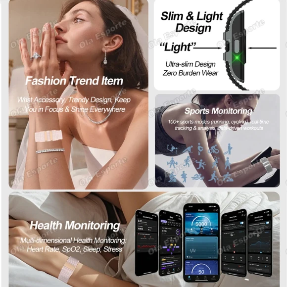 Smart Wristband with Health Monitor — Fitness Tracker