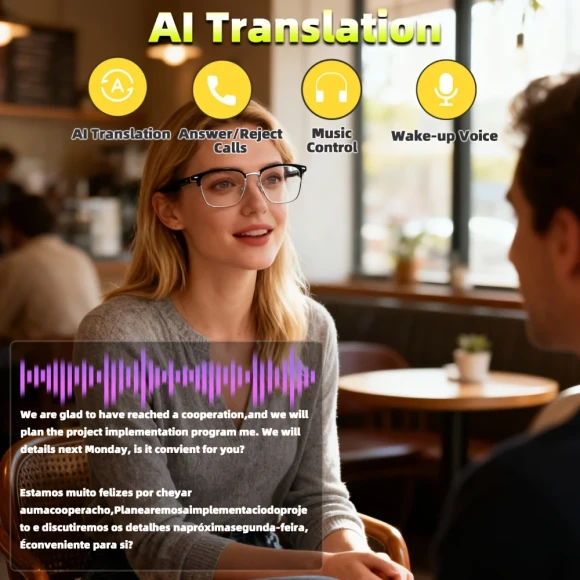 144+ Languages Translator AI Smart Glasses — Smart Glasses, Senbono
