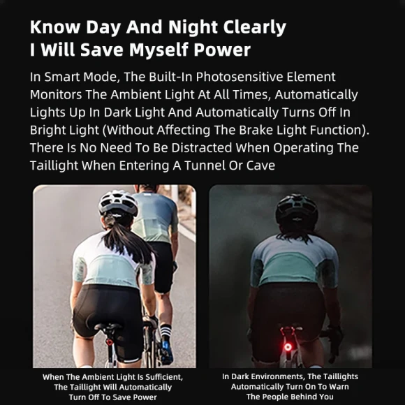 Bike Taillight Dual Bracket Sync Frequency Light Set — Smart Bike Light, ROCKBROS