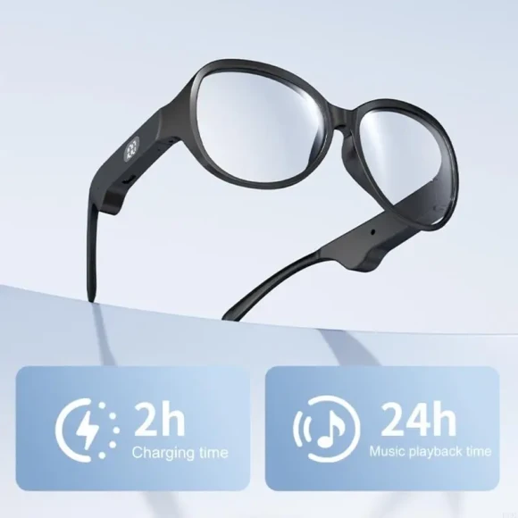 Intelligent Bluetooth-Compatible Glasses With LED Display And AI Voice Assistant — Smart Glasses