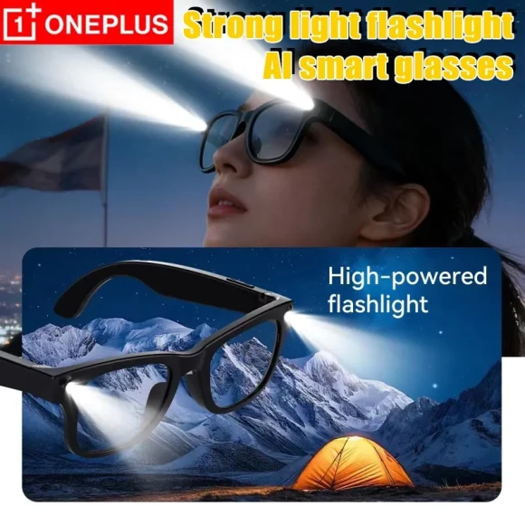 AI Translation Smart Glasses with Bluetooth Calling and Flashlight — Smart Glasses, OnePlus