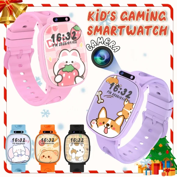 Kids Smart Watch HD Touchscreen Camera 18 Games Sleep Monitor LED Flashlight Calculator — Kids Smart Watch, LAXASFIT