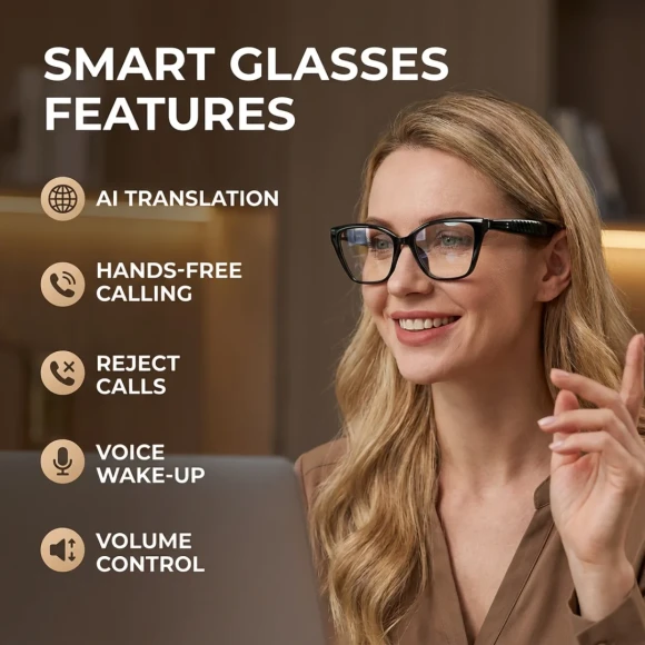 AI Translator Audio Smart Glasses — Smart Glasses, Senbono