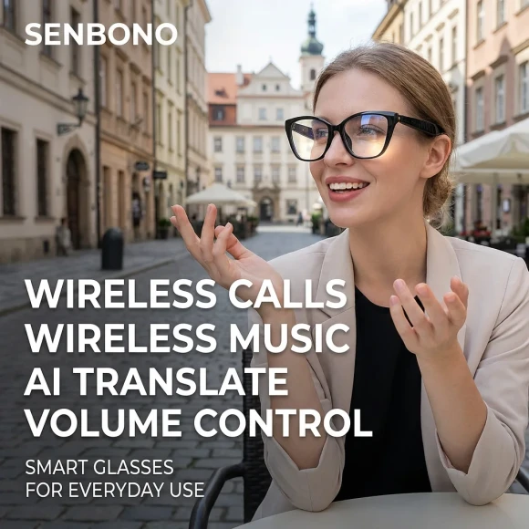 AI Translator Audio Smart Glasses — Smart Glasses, Senbono