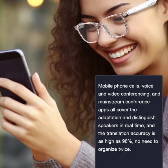 Smart Glasses AI Intelligent Translation Wireless Bluetooth Headset — Translator Device, HY