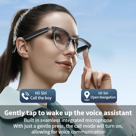 Bluetooth Smart Glasses With AI Translation Photochromic Lens Waterproof Multi-functional Sunglasses for Outdoor Driving — Smart Glasses, Lenovo