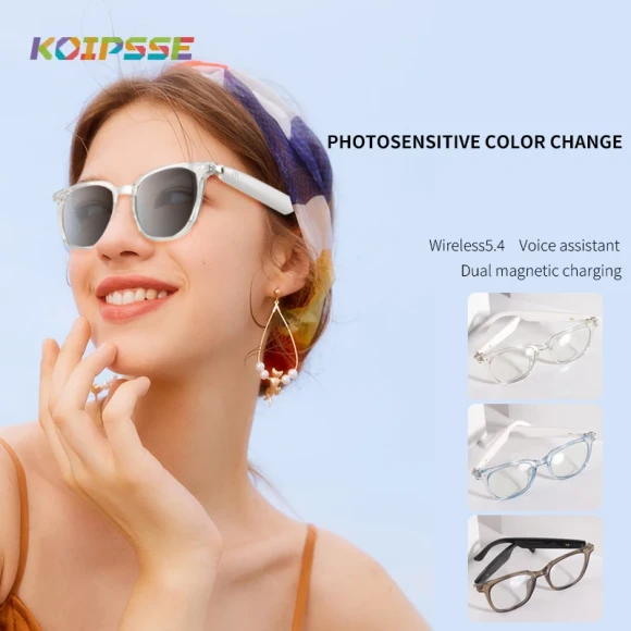 Color-Changing Dual Speaker Smart Glasses — Smart Glasses, KOIPSSE