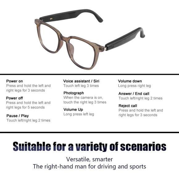 Color-Changing Dual Speaker Smart Glasses — Smart Glasses, KOIPSSE