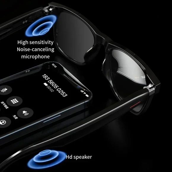 Smart Glasses with Blue Light Filtering Polarized Lenses and Built-in Audio — Smart Glasses, Erilles