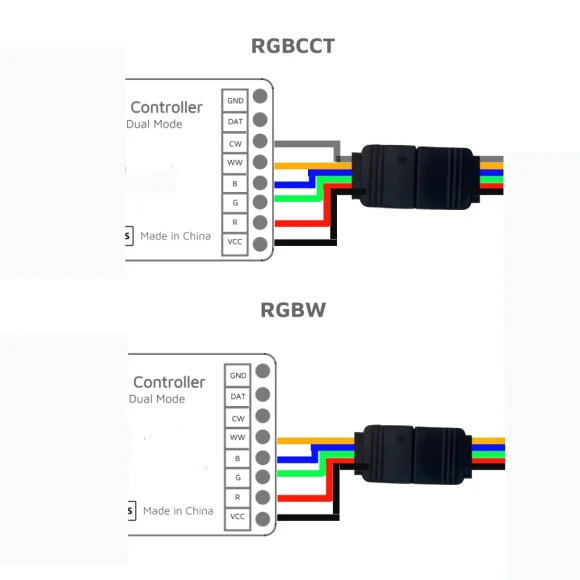 WLED PWM RGBCCT Addressable Dual Mode Strip Controller — LED Strip Lights, IoTorero