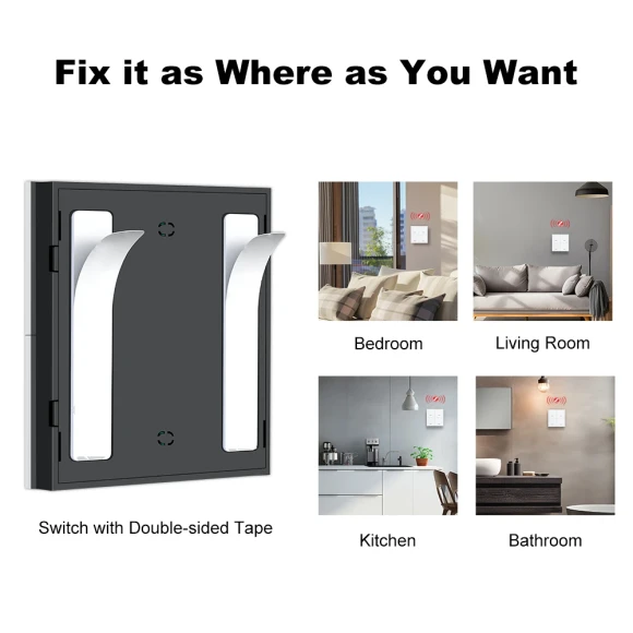 ZigBee Wireless 12 Scene Push Button Controller — Smart Switch, Manhot