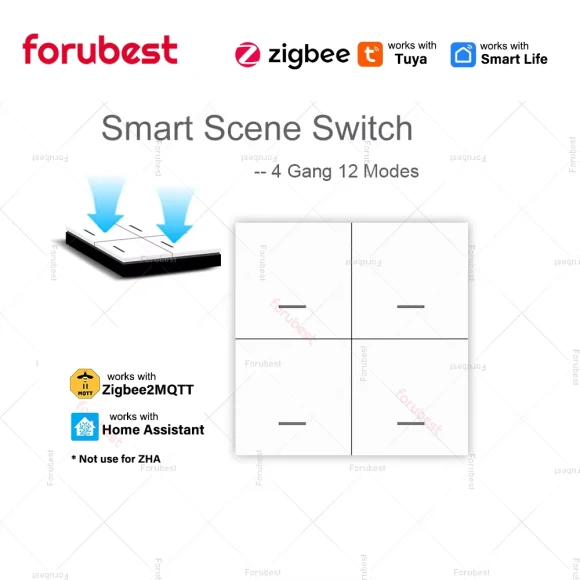 Smart Scene Switch Push Button Controller — Smart Switch, Tuya