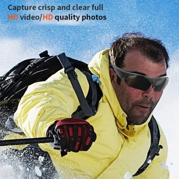 Full Resolution Camera Glasses with 128GB Storage for Sports — Smart Glasses
