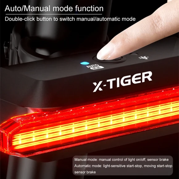 Smart Brake Sensing Bike Tail Light — Smart Bike Light, X-TIGER