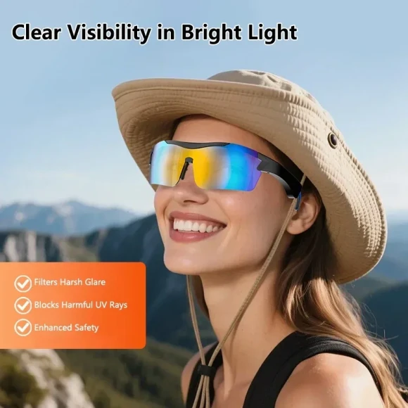 Bluetooth Cycling Sun Protection Glasses — Smart Glasses, Lenovo