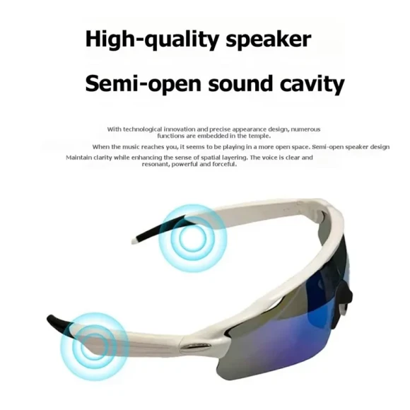 Cycling Goggles With Sports Smart AI Glasses, Bluetooth Music Support, And AI Voice Translation HD — Smart Glasses, ABJF