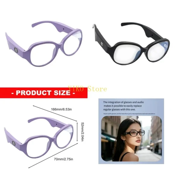 Digital Display Bluetooth-Compatible Glasses — Smart Glasses