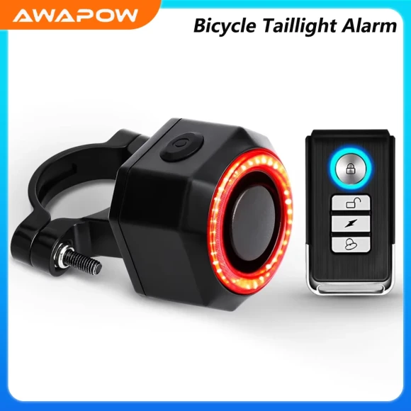 Bicycle Taillight with Alarm and Brake Sensing — Smart Bike Light, Awapow