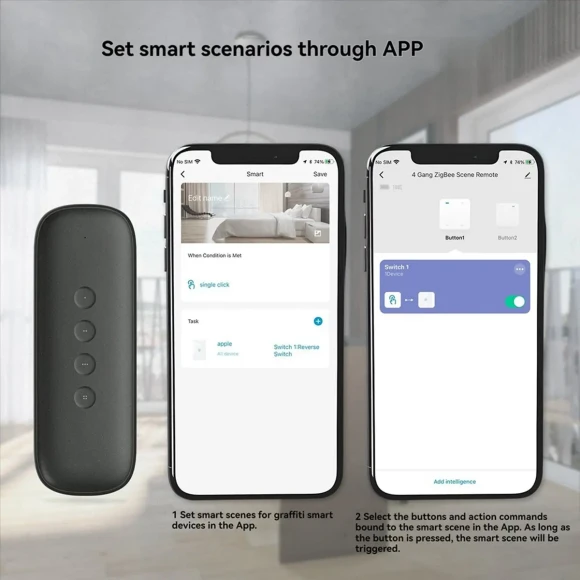 Smart Scene Switch 4 Button — Smart Switch, Tuya