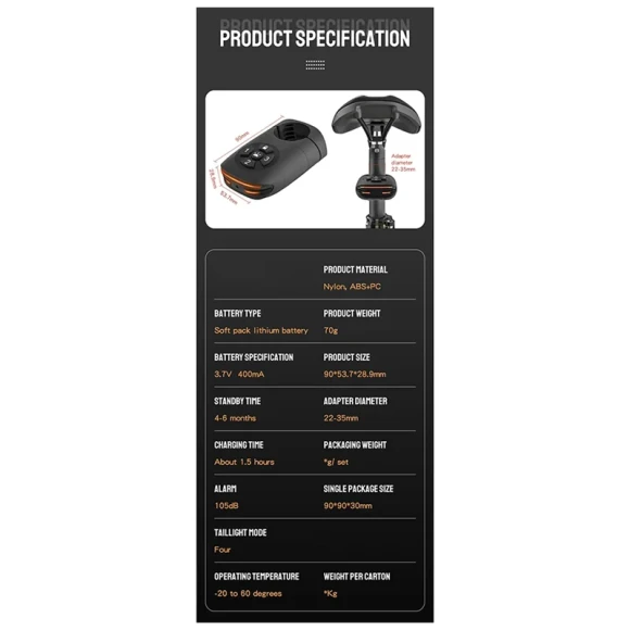 Smart Taillight Alarm 3-in-1 — Smart Bike Light