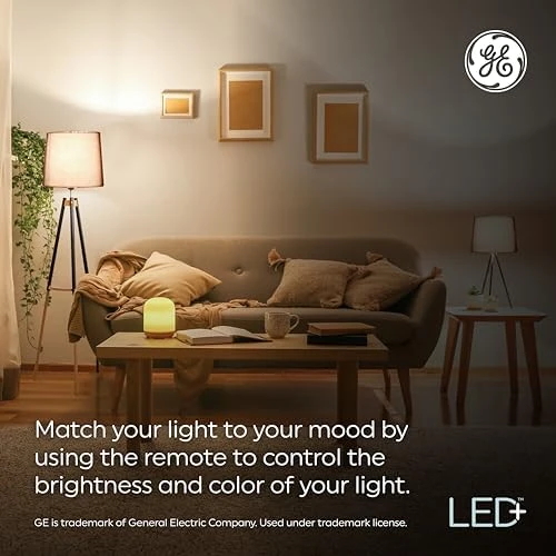 Color Changing LED Light Bulbs with Remote — Smart Light Bulb, GE