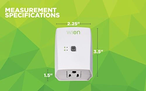 Indoor WiFi Plug With 1 Grounded Outlet — Smart Plug, WiOn