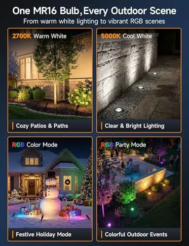RGBCW MR16 LED Bulb — Smart Light Bulb, Gardenreet