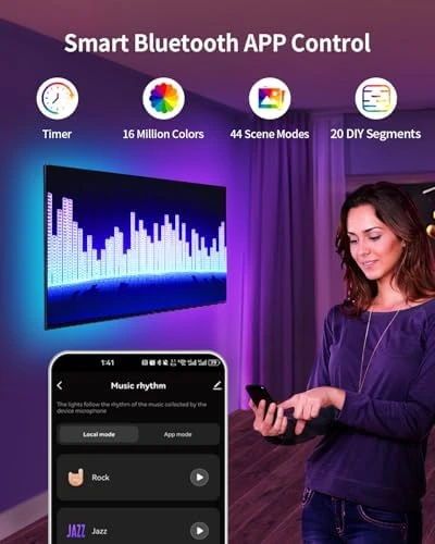 Smart Bluetooth RGB+IC LED Strip Light — LED Strip Lights, SUNLINKCO
