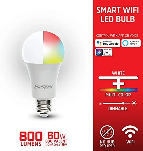 Smart Bright RGB White LED Bulb — Smart Light Bulb, Energizer