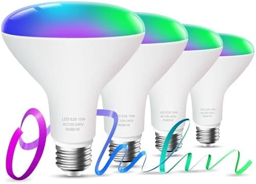 Smart Flood Light Bulb (4-Pack) — Smart Light Bulb, OHLUX