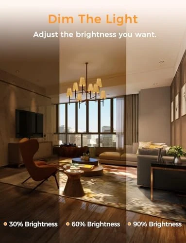 Smart Light Bulb - Color Changing, Dimmable, 9W 810 Lumens, Works with Siri, Alexa, Google Home — Smart Light Bulb, Refoss