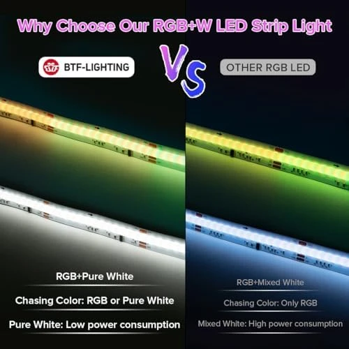 Smart RGBW Color Chasing LED Strip Light — LED Strip Lights, BTF-LIGHTING