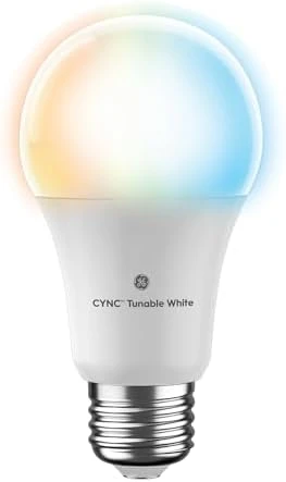 Smart Tunable White A19 LED Light Bulb, 60W Replacement, 2-Pack — Smart Light Bulb, GE
