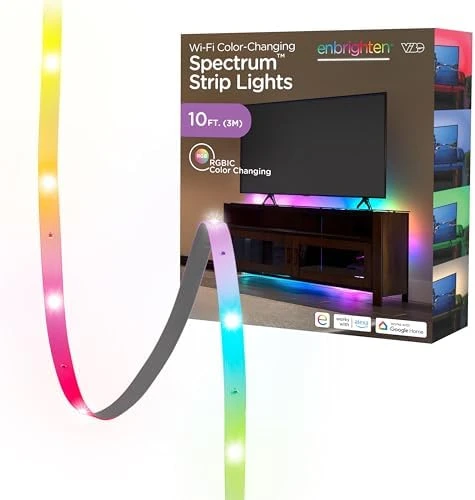Vibe Spectrum Smart Indoor LED Strip Lights, Color Changing RGBIC Tape Light — LED Strip Lights, Enbrighten