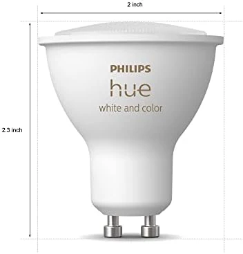 White and Color Ambiance GU10 LED Bulb (2-Pack) — Smart Light Bulb, Philips