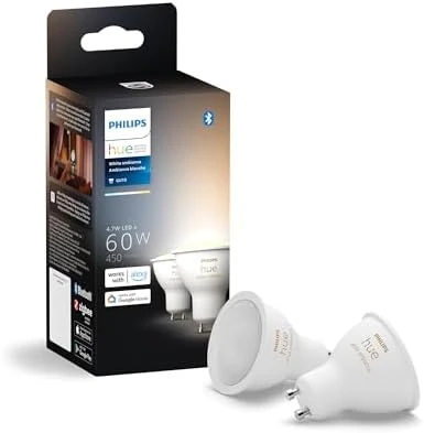 White and Color Ambiance GU10 LED Bulb (2-Pack) — Smart Light Bulb, Philips