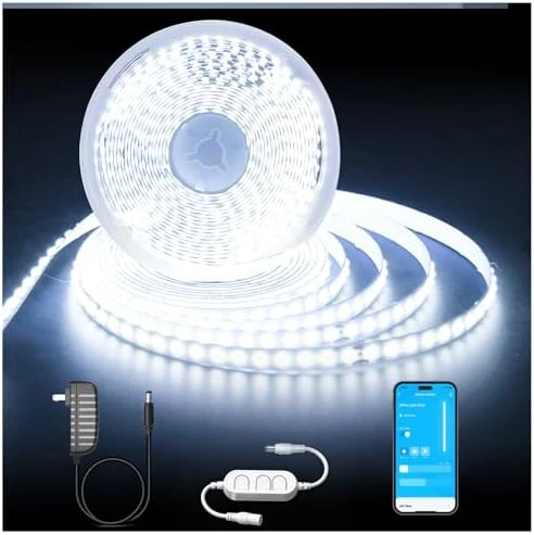 White LED Strip Light, 20 ft Dimmable Bright Rope Lighting — LED Strip Lights, DAYBETTER