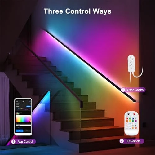 32.8ft Bluetooth RGB+IC COB LED Strip Light — LED Strip Lights, Tatazone