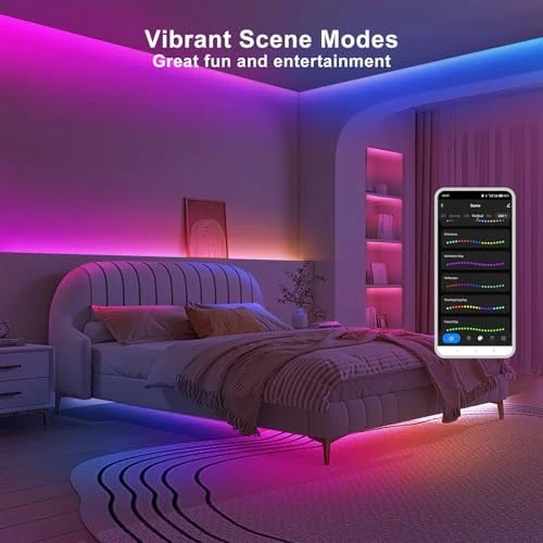 32.8ft Bluetooth RGB+IC COB LED Strip Light — LED Strip Lights, Tatazone