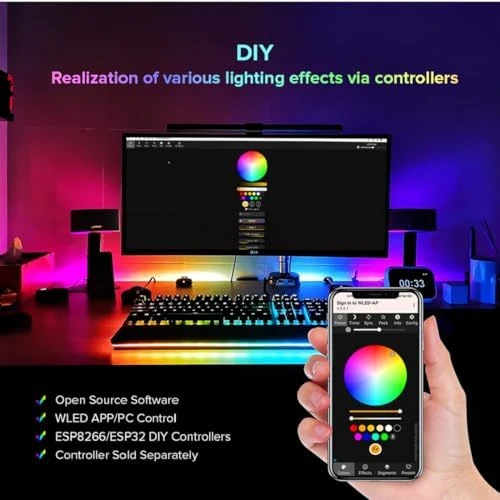 Addressable RGB LED Strip 16.4ft IP67 — LED Strip Lights, BTF-LIGHTING